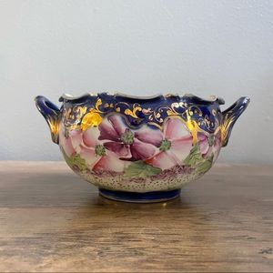 Vintage Hand Painted Glass Bowl